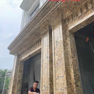 mặt tiềnĐá Marble Alaska gold