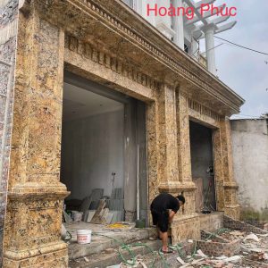 mặt tiền Đá Marble Alaska gold